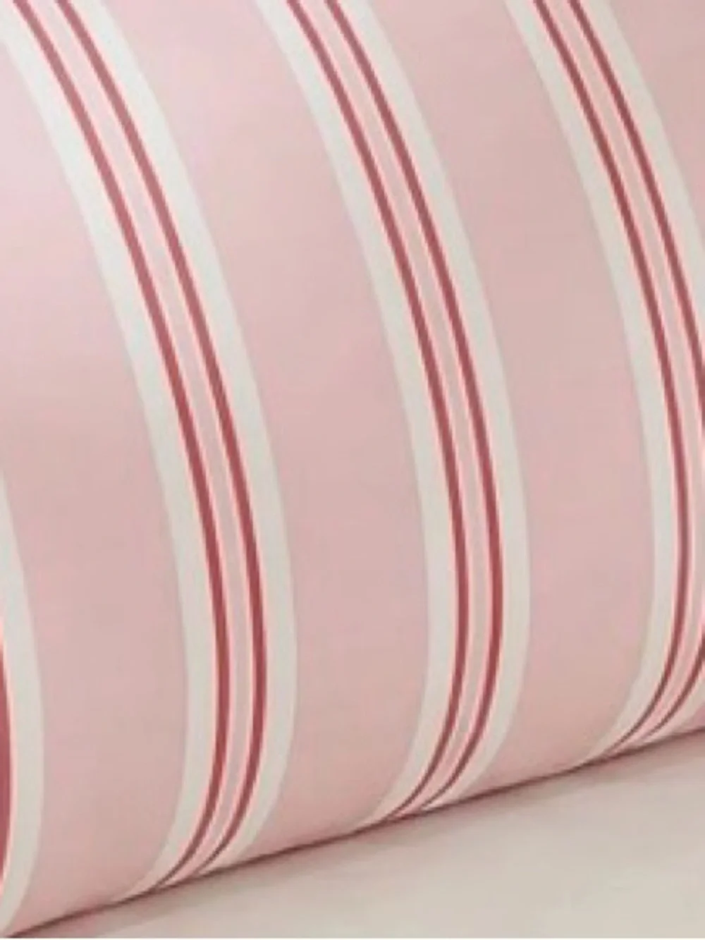 Body Pillow Cover 100% Cotton - RIBBON STRIPE PINK 20x54”